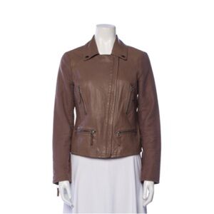 Joie Lambskin Leather Moto Jacket